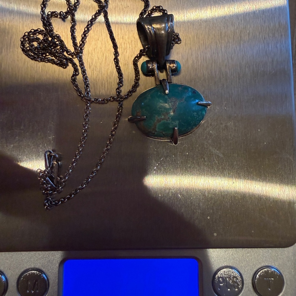 Sterling silver Turquoise Pendant Necklace - Picture 2 of 9
